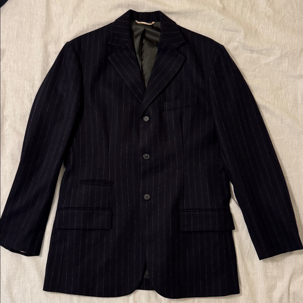 Abercrombie & Fitch Black Pinstripe Blazer